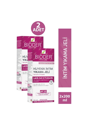 Bioder İntim Yıkama Jeli 200 Ml 2 Adet