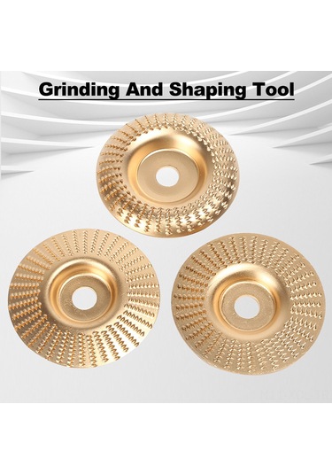 Konesam "ahşap Zımpara Disk Seti - 3'lü Altın Karbon Çelik Taşlama Tekerlekleri 100mm " Gümüş