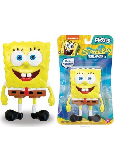 Nickelodeon Spongebob Squarepants Flexfigs Sünger Bob 4 Lü Set Esnek Hareketli Figürler - 10 Cm Sünger Bob