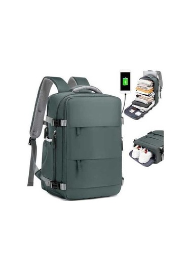 Luckydog Yeşil Topshop1 Kadın Sırt Çantası - 15.6 Bilgisayar & Ayakkabı Bölmesi/ Yeşil
