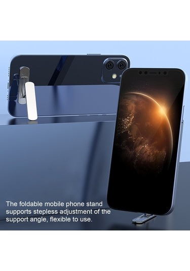 Dancemonkey 360 Dönebilir Katlanabilir Telefon Tutucu - Alüminyum Stand Gümüş GÜMÜŞ