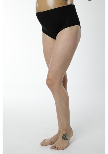 Hmd 1413 Pamuklu Yüksel Bel Hamile Lohusa Külot - Siyah Siyah