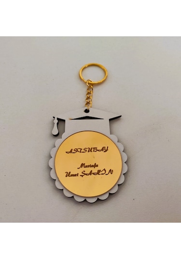 Resmi Kurum Plaket-anahtarlık-kitap Ayracı Set Kişiye Ö Beyaz - Altın