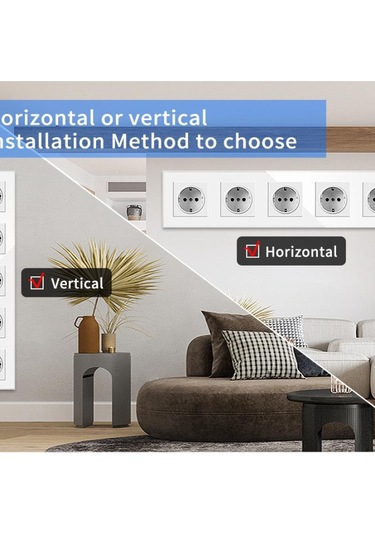 Gri Avrupa Standardı Priz Tipi Temperli Cam Panel 250v Yeni Gizli Duvar Prizi A3