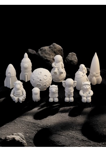 Sevimli Kahramanlar Uzayda Taş Boyama Seti-okul Ve Ev Etkinliği..