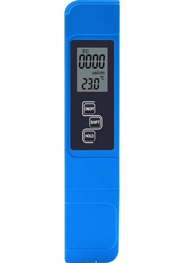 Kosona Mavi 3'ü Bir Arada Taşınabilir Su Kalitesi Test Cihazı - Ec, Tds Ve Sıcaklık Ölçer Pil Dahil Değil Mavi