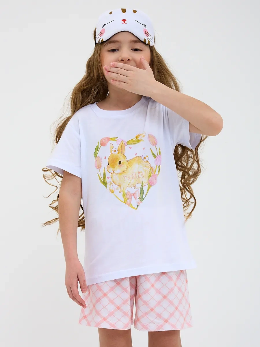 Girls And Boys Anaokulu İçin Çocuk Pijama Şortlu 335953214 Beyaz