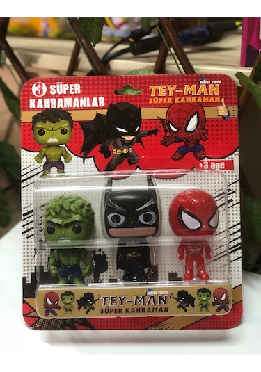 Mini 3 Lü Figür Oyuncak - Pop Marvel Süper Kahraman Oyuncak