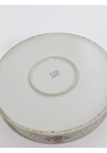 Cıd Limoges Çiçek Figürlü Porselen Kapaklı Kutu