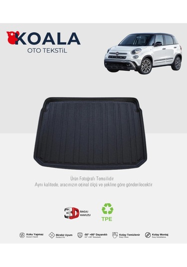 Fiat 500l 2014 Ve Sonrası 3d Bagaj Havuzu