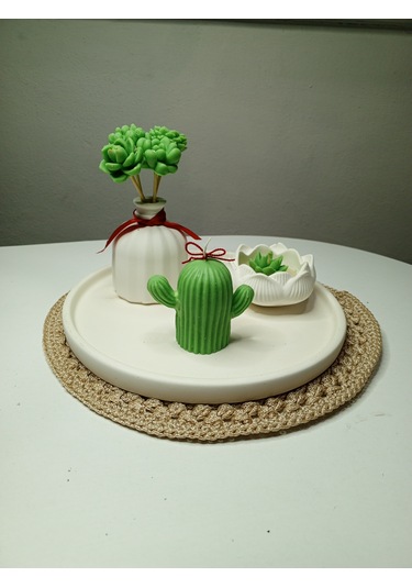 Yeşil 8'li Mum Seti