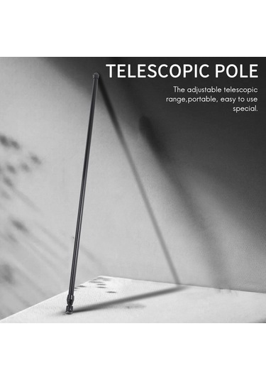 Ulzyvf Yaylı Teleskopik Siyah Siyah Rayı Perde Gerilim Direk Çubukları, 70 120cm, Se Siyah