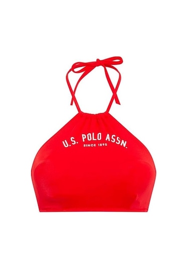 U.S. Polo Assn. Kadın Kırmızı Halter Bikini Üst 21507