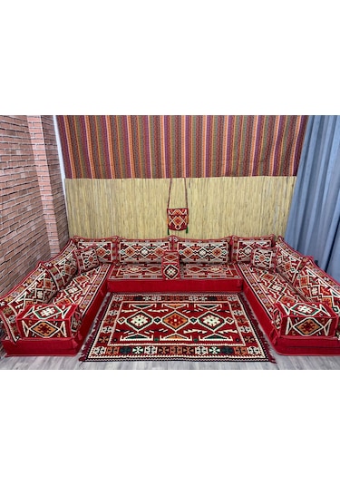 Coton Şark Köşesi Konsept Kırmızı 18 Parça