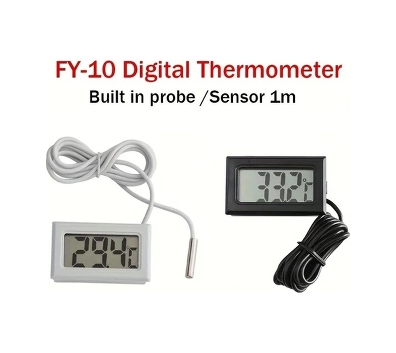 Trendooze Turcoshop11 Fy-10 Beyaz Lcd Dijital Termometre Akvaryum Sıcaklık Araç