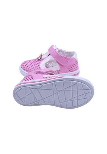 Şirin Bebe 2078 Kız Bebek Ortopedik Ayakkabı Sandalet Pembe-Beyaz