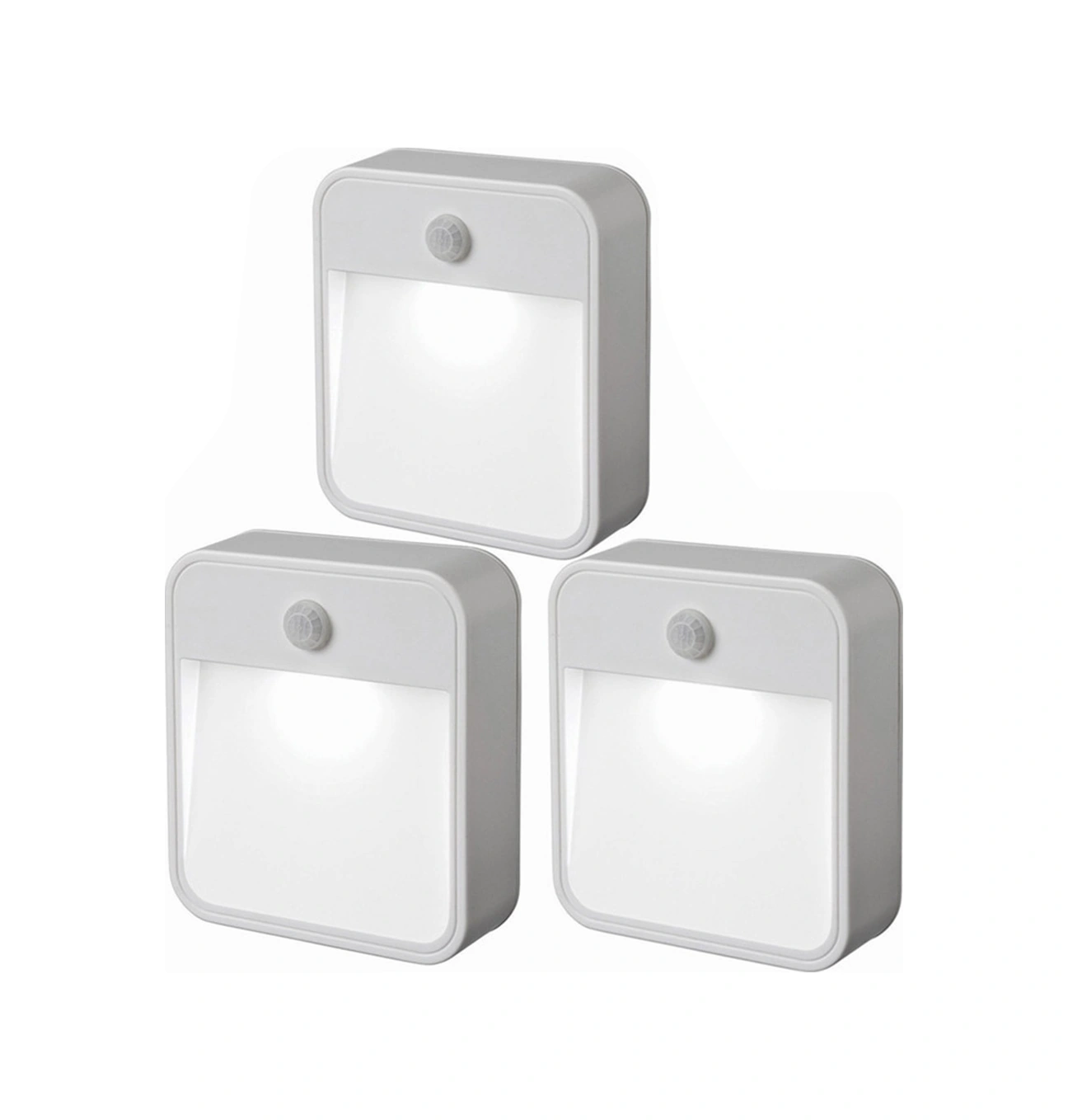 Geeksen 3'lü Led Toplum Aydınlatması, 100 Algılama Açıısı, 30 Saniye Süre, Abs+pc Malzeme, 0.3w Güç Diğer