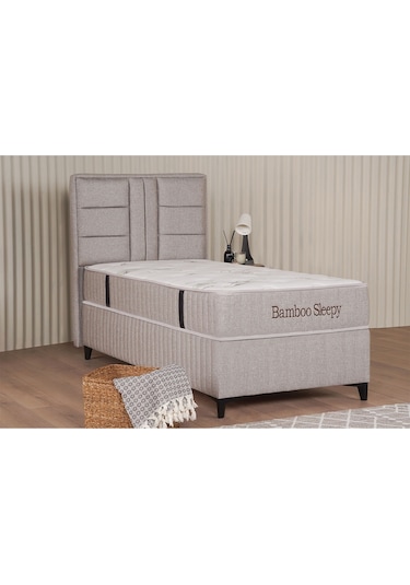 Kilim Mobilya Bamboo Sleepy Sandıklı Baza (Başlıksız) 100x200 Krem