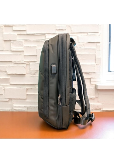 Laptop Gözlü Ve Körüklü İnce Tasarım Sırt Çantası Baggaj S24129 Gri