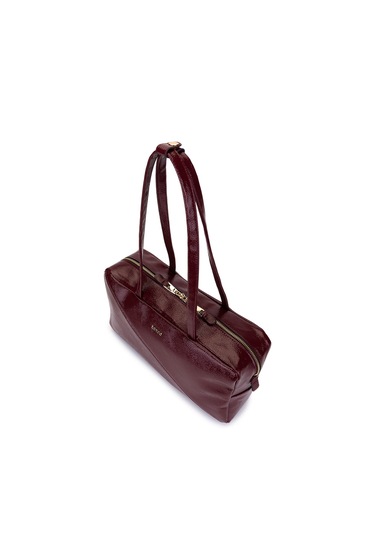 Tamer Tanca Kadın Suni Deri Bordo Rugan Kol Çantası 1178 4001 Bn Cnt Sk25-26 Bordo Krsk Rgn Bordo