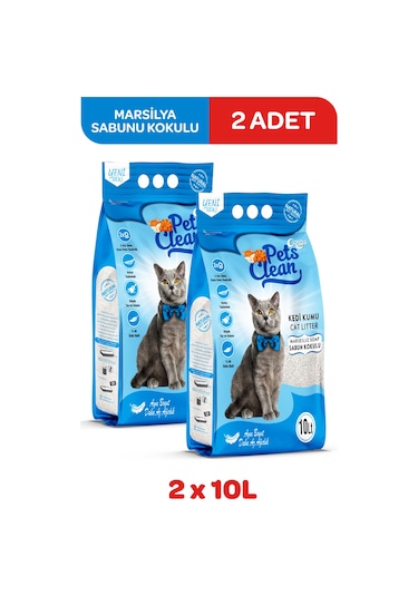 Pets Clean Kedi Kumu Marsilya Sabun Kokulu 10lt 2li