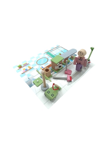 Minik Eller Büyük İş Başarır: Figürlü Ahşap Temizlik Seti