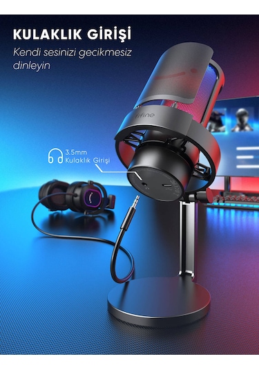 Fifine Ampligame A8 USB Yayıncı Oyuncu Mikrofonu