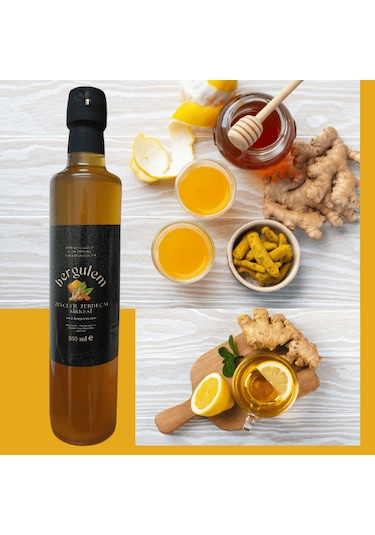 Bergulem Doğal Zencefil Zerdeçal Sirkesi 500 ML