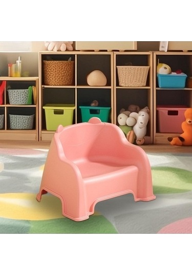 Flybuy Taburesi Suntek Sırtlı Küçük Hafif Pembe Banyo Tabure, Mutfak Ve Yatak Odası İçin Uygun Pembe