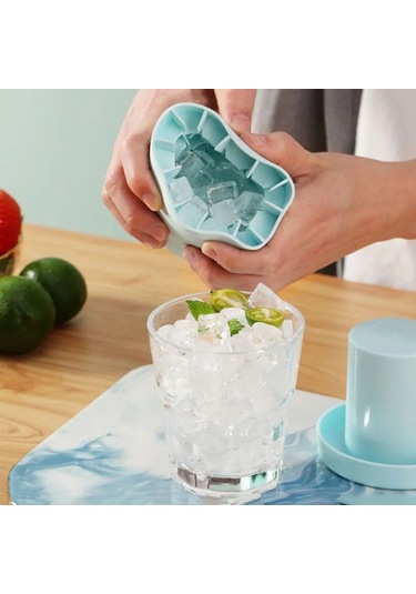 Silikon Buz Kovası Fincan Kalıbı Buz Küpleri Tepsisi Gıda Sınıfı Gri