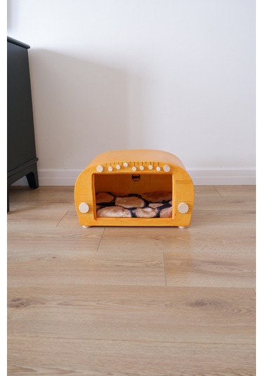 Huncar Kedi Evi Dekoratif Retro Radyo Kedi Evi