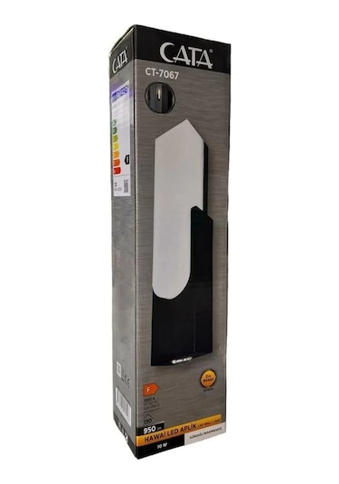 Cata Hawai 10w Günışığı 3200 Kelvin Led Aplik Dış Mekan Ip44 Ct-7067 Siyah