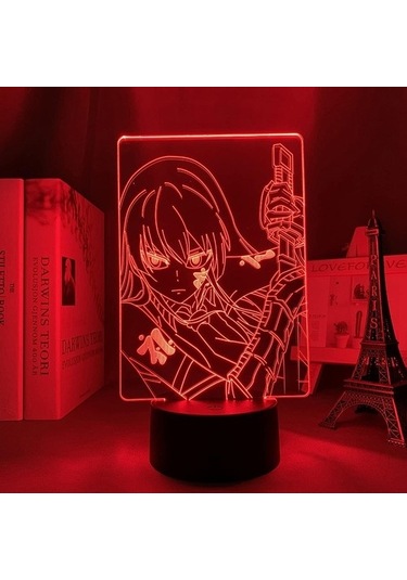 Goldenqian Anime Akame Ga Kill Led Işık Yatak Odası Dekoru Için Gece Lambası Çocuk Çocuk Doğum Günü Hediyesi Manga Akame Ga Kill 3d Lamba Başucu 0mx7sg Siyah