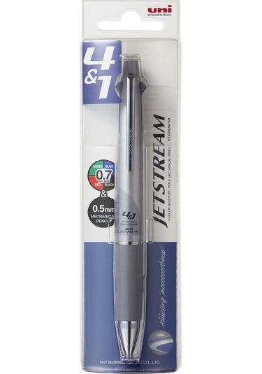 L Fonksiyonel 4 Renk Tükenmez+0.5 Mm Versatil Kalem Gri