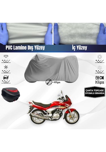 Honda Cbf 150 Motosiklet Brandası Çanta Topcase Uyumlu Motor Branda