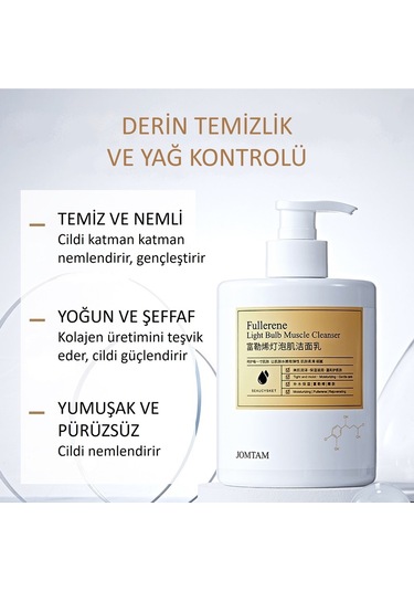 Jomtam Fullerene ve Miristik Asitli Derin Yüz Yıkama Jeli 500 ML