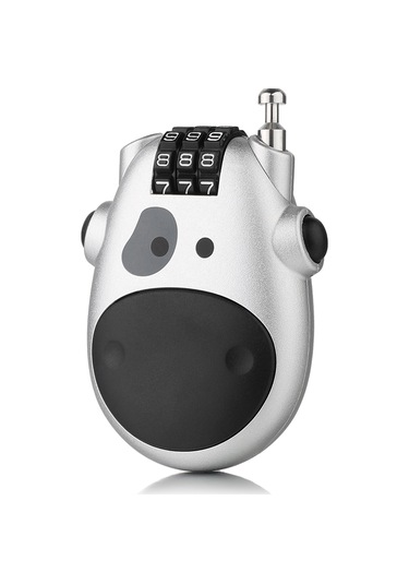 Geeroyoo Gümüş Renkli Geniş Kullanimlı Çelik Tel Kablolu Şifreli Kilit - Moto Kask, Bagaj, Kayak Ve Araç Kıyafeti İçin Uygun Gümüş