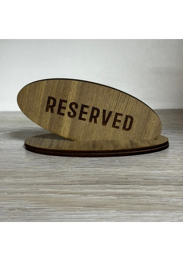 Masaüstü Rezerve Yazısı Mdf Lazer Kesim