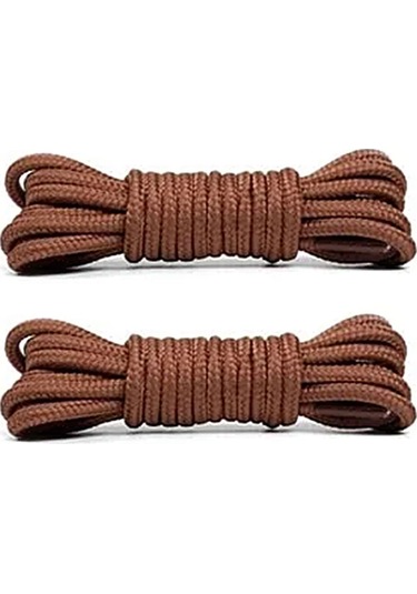 Taba Yuvarlak Bot Bağcığı Taba