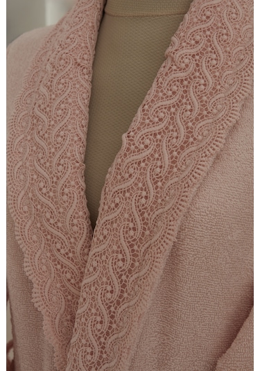 Karaca Home Foster 9 Parça Aile Banyo Seti Dantelli Pudra-gri Pudra - Gri