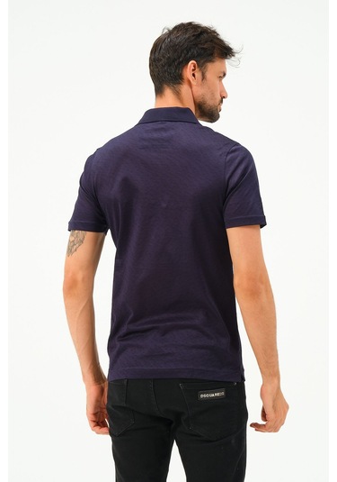 Classıc Kısa Kollu Mercerize Regular Erkek Polo Yaka Tshırt Lacivert