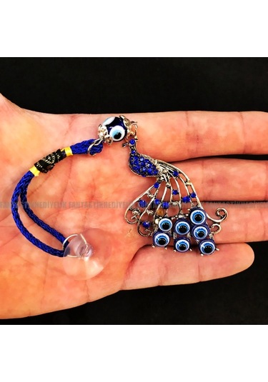 Tavus Kuşu Nazar Araba Hediyesi Vantuz Otomobil Dikiz Ayna Süsü (387792683)