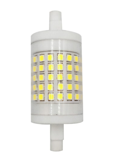 A C220-240v 10w 75 Led R7s Mısır Işığı B-ulb Kademesiz Kısılabilir Parlaklık Ayarlanabilir Ip42 Suya Dayanıklılık Beyaz