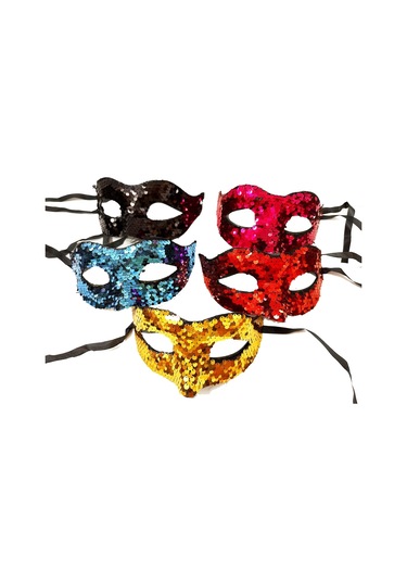 Siyah Renk Lazer Kesim Üzeri Kristal Taşlı Metal Lüks Maske Balo Parti Renkli