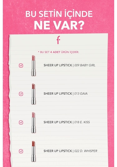 All About Sheer Up 4'lü Makyaj Seti SET183