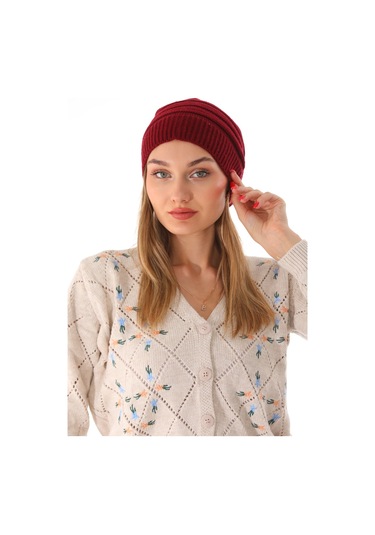 Kadın İpli Bordo Bere Bordo