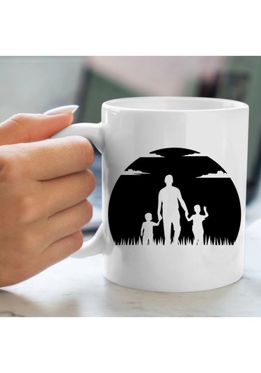 Babalar Gününe Özel Bardak - Baba Bardağı - Babaya Bardak Beyaz