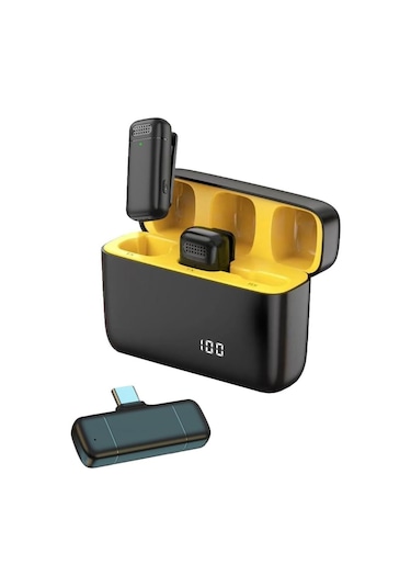 Şarj Özellikli Android İçin Profesyonel Kablosuz Yaka Mikrofonu