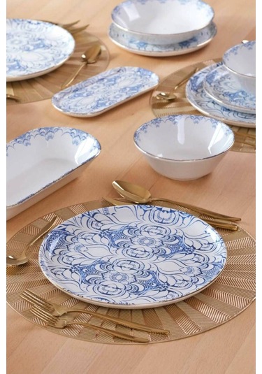 Asya Blue Cycle 32 Parça 6 Kişilik Seramik Kahvaltı Takımı Diğer