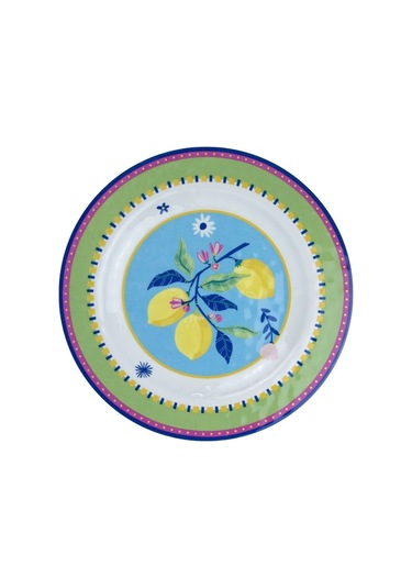 Mamma Mia 6'lı Limon Desenli Yemek Tabağı Seti 28 Cm Çok Renkli